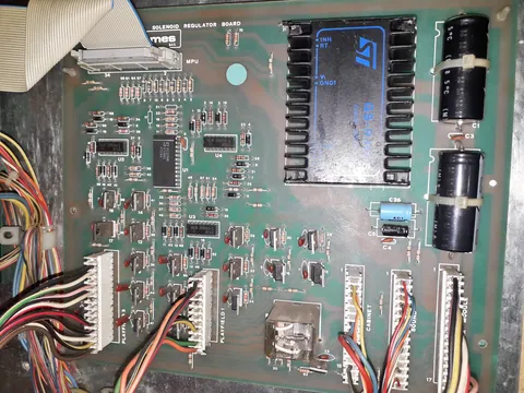 Inside Backbox - Solenoid Regulator Board*