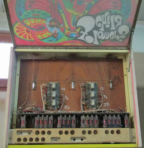 Backglass in Service Position*