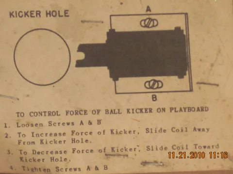 #2 Kick-Out Hole Adjustment Advice*