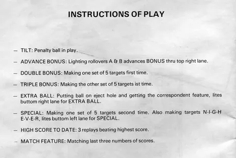 Instructions of Play*