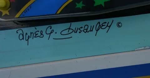 Artist Signature on Playfield