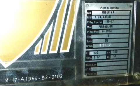 Manufacturer Plate*