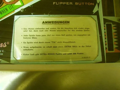 German Instruction Card