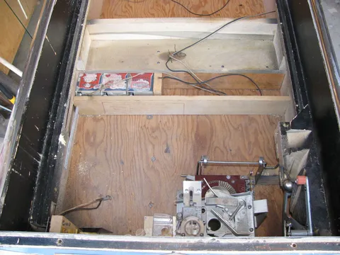 Inside Cabinet Showing Battery Compartment