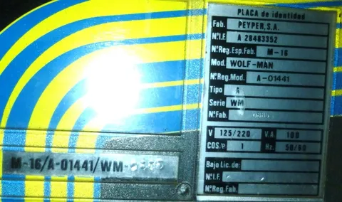 Manufacturer Plate*