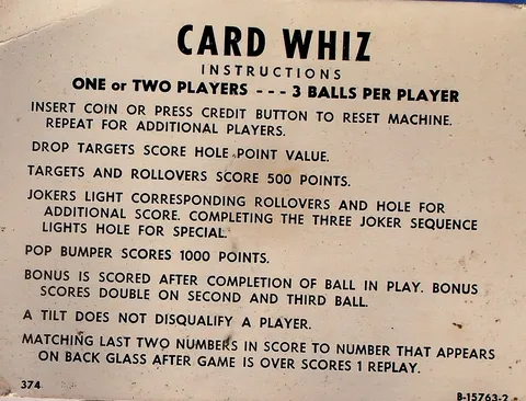 Instruction Card - 3 Ball Play