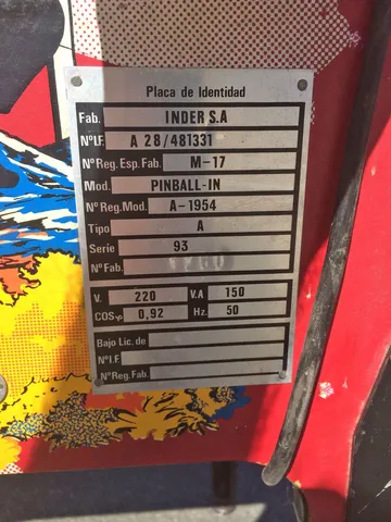 Manufacturer Plate*