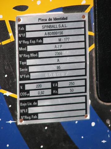 Manufacturer Plaque