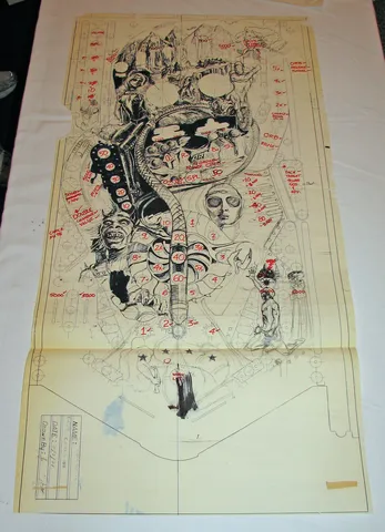 Pre-Production Playfield Artwork*