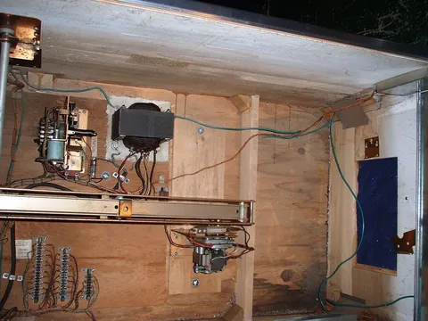 Inside Cabinet - Yellow Player Side