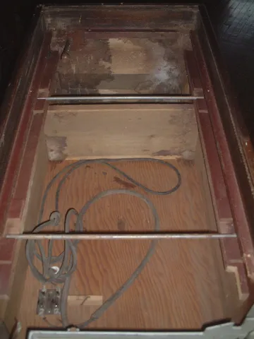 Inside Cabinet - Drain Board Removed