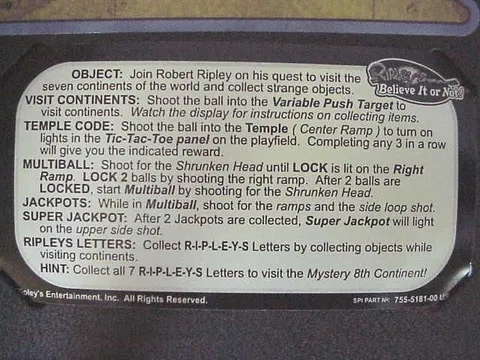 Instruction Card