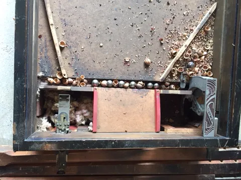 Inside Lower Cabinet - Drain Board Visible*