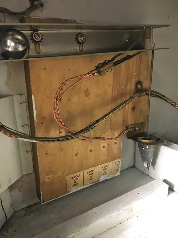 Inside Cabinet - Stripped Fuse Board