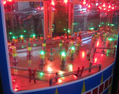 Playfield During Play - Lower Green Bulbs Lit