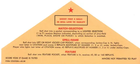 Instruction Card - 5 Ball
