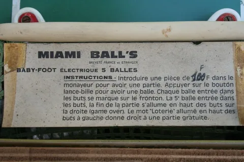 French Instruction Card*