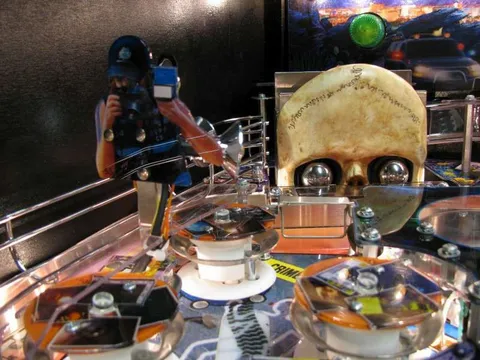 Pop Bumper Area With Loaded Skull