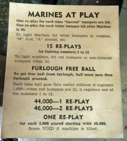 Instruction and Score Card