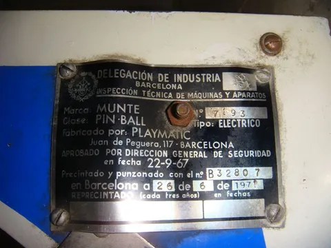 Manufacturer Plate