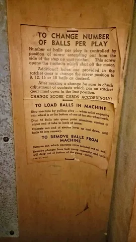 Inside Backbox - Operator Instructions