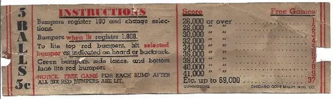 Instruction and Score Card