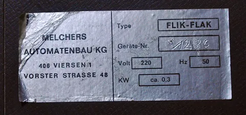Manufacturer Sticker