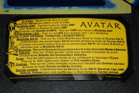 French Instruction Card*