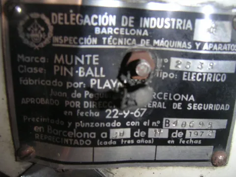 Manufacturer Plate