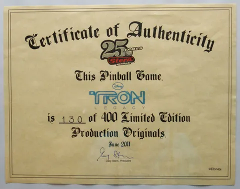 Certificate Of Authenticity*