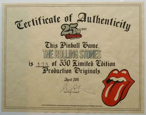 Limited Edition Certificate*