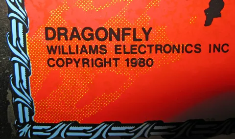 Original 'Dragonfly' Backglass - Date