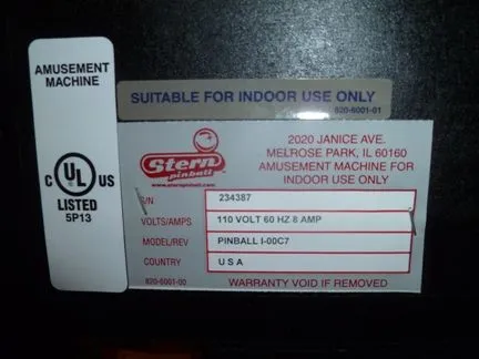 Serial and Model Numbers*