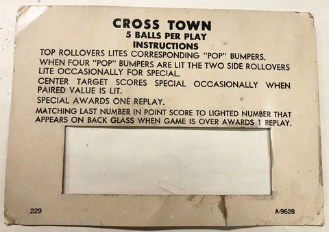 Sample Game - Instruction Card*
