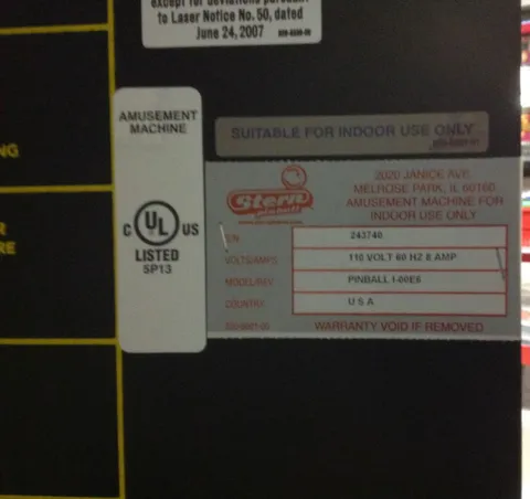 Cabinet - Serial Number*