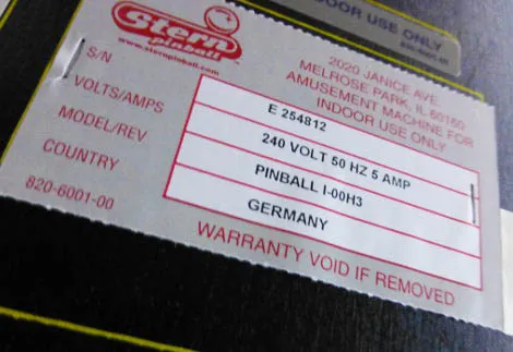 Model and Serial Number*