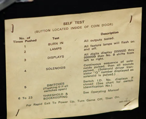 Self Test Chart*