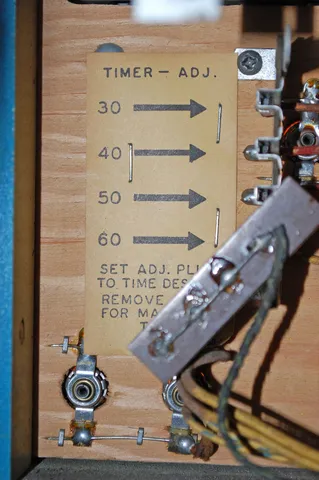 Inside Backbox - Timer Adjustment*