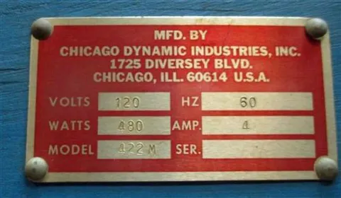 Cabinet - Model Number