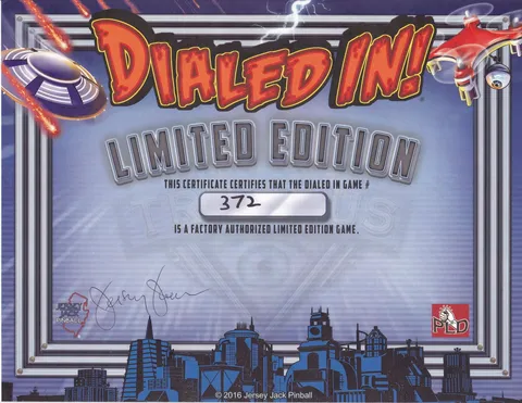 Limited Edition Certificate*