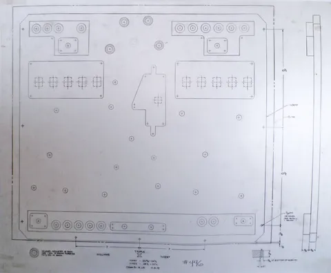 Original Engineering Drawing - Backbox Insert