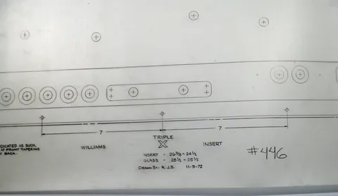 Original Engineering Drawing - Backbox Insert - Detail