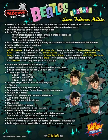 Flyer - Game Features Matrix