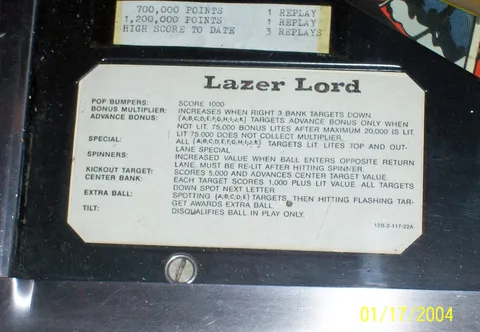 Instruction Card