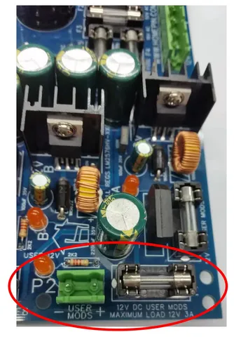 Inside Cabinet - Users Mods 12V Supply - Annnotated