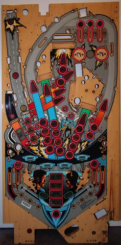 Stripped Playfield - Labeled Inserts*