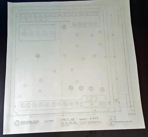 Original Engineering Drawing - Backbox Insert*