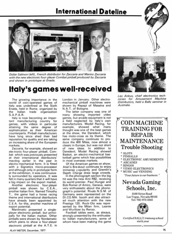 Play Meter Magazine Article*