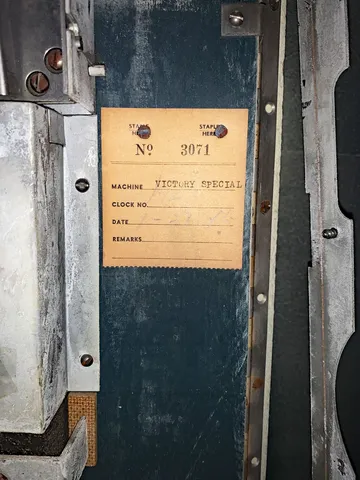 Inside Front Door - Serial Number
