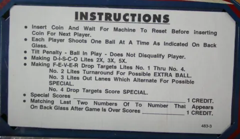 Instruction Card
